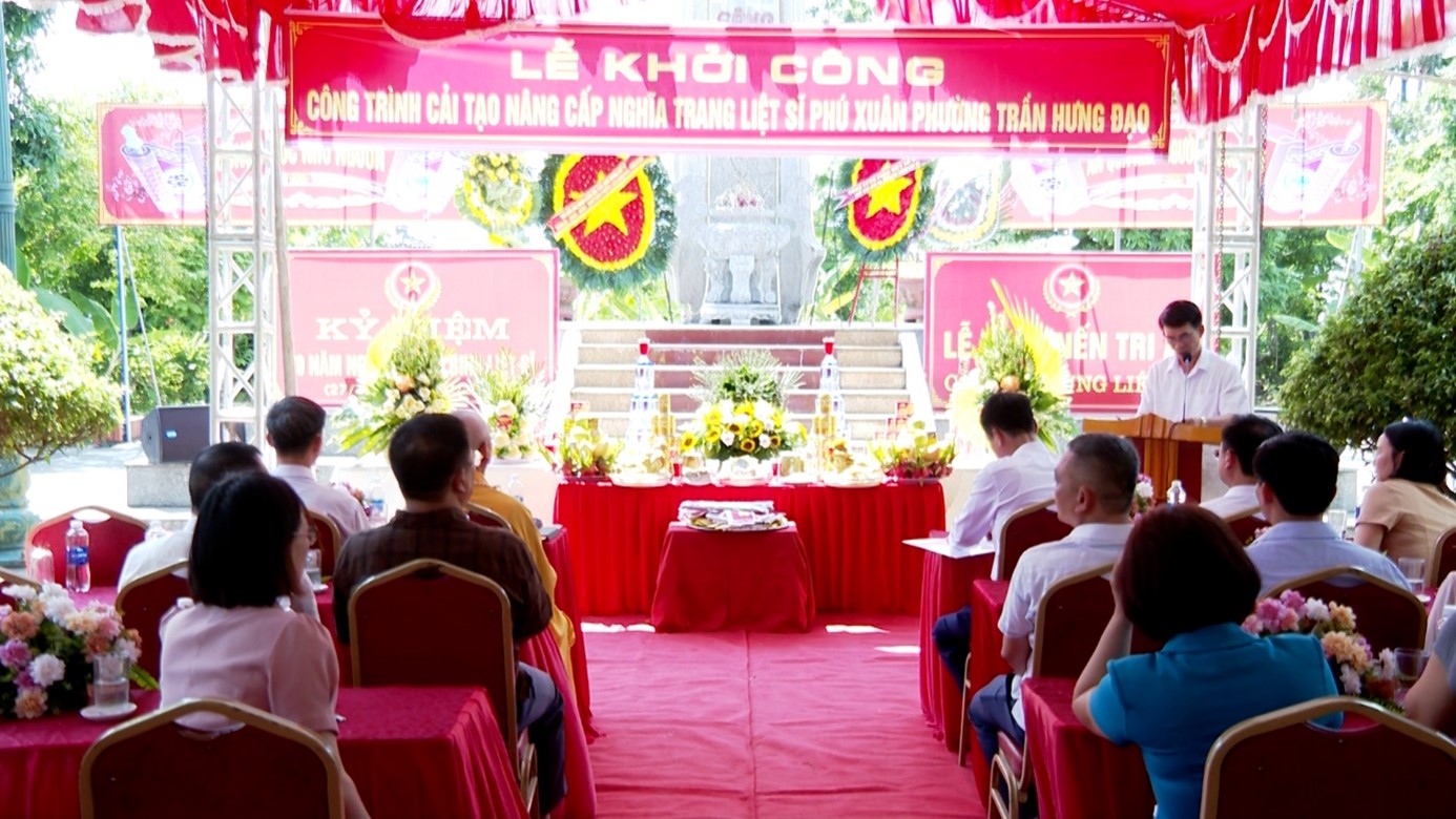 PHƯỜNG TRẦN HƯNG ĐẠO KHỞI CÔNG CẢI TẠO, NÂNG CẤP NGHĨA TRANG LIỆT SĨ PHÚ XUÂN