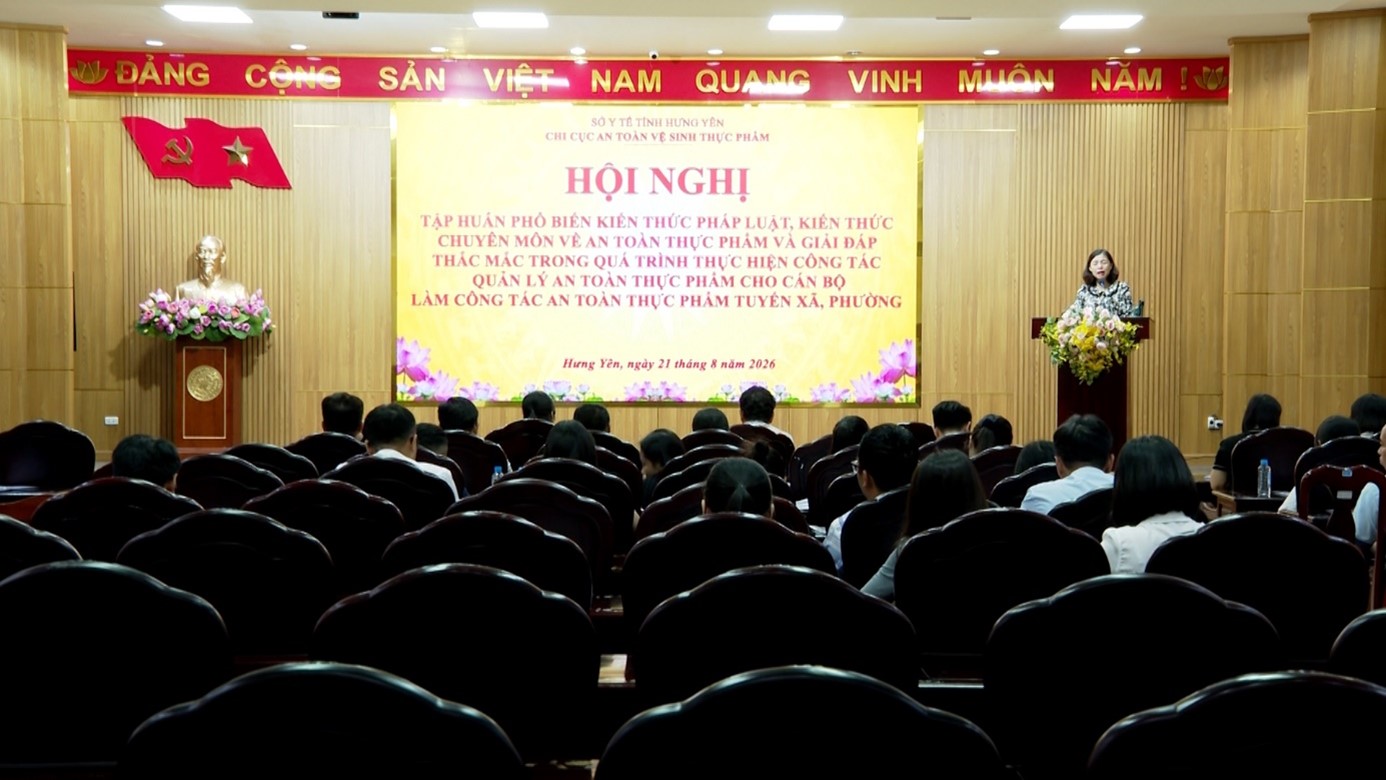 TẬP HUẤN CÔNG TÁC AN TOÀN THỰC PHẨM CHO CÁN BỘ 13 XÃ, PHƯỜNG