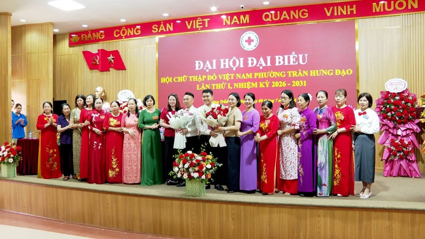 HỘI CHỮ THẬP ĐỎ PHƯỜNG TRẦN HƯNG ĐẠO TỔ CHỨC ĐẠI HỘI ĐẠI BIỂU LẦN THỨ I, NHIỆM KỲ 2026 - 2031