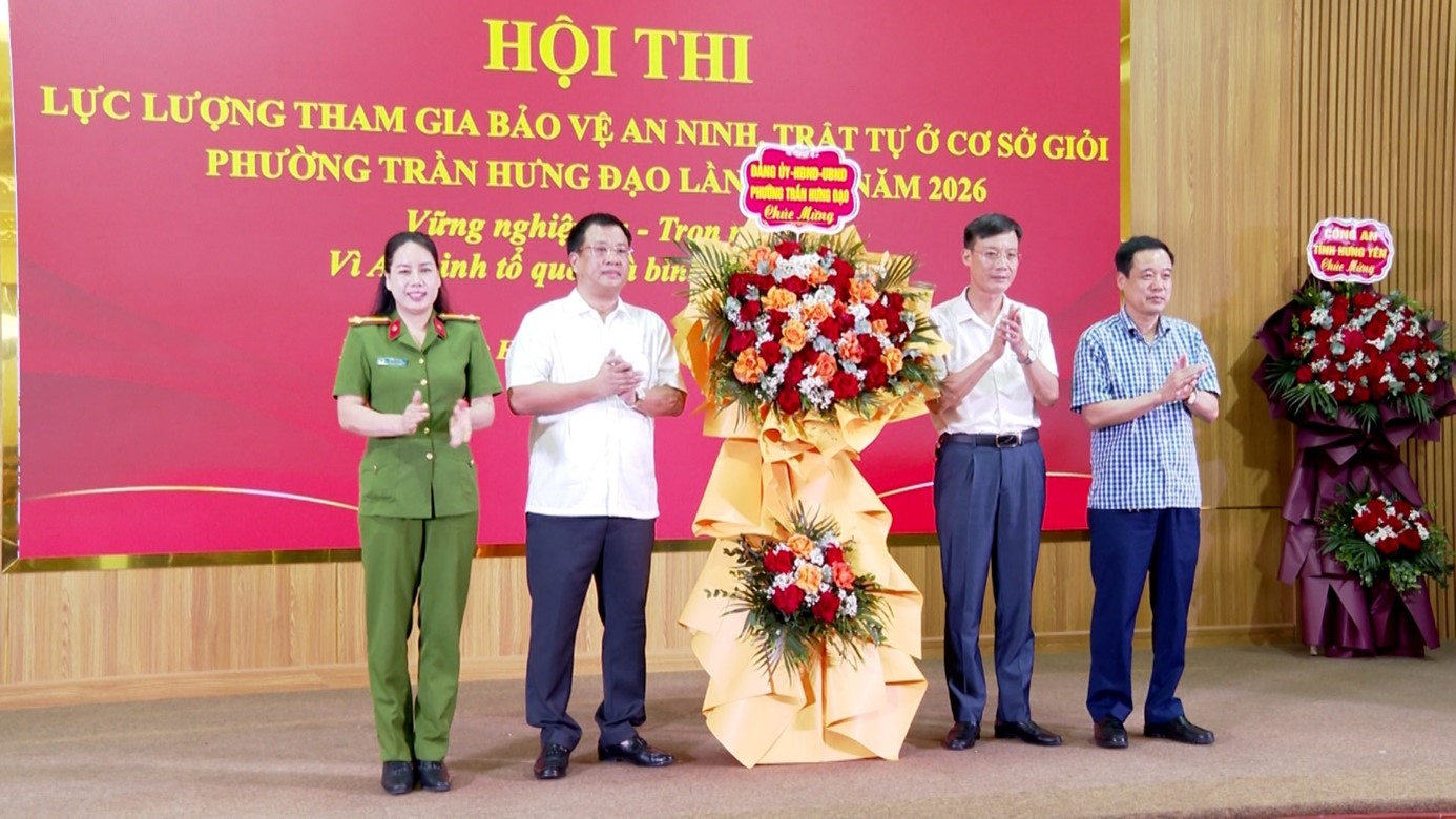 PHƯỜNG TRẦN HƯNG ĐẠO TỔ CHỨC HỘI THI LỰC LƯỢNG THAM GIA BẢO VỆ AN NINH, TRẬT TỰ Ở CƠ SỞ GIỎI LẦN THỨ I NĂM 2026
