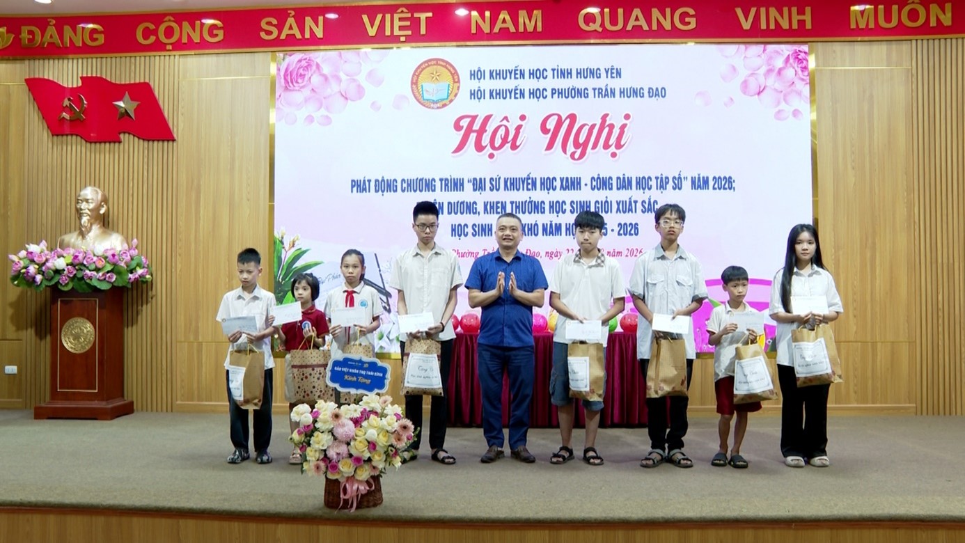 PHƯỜNG TRẦN HƯNG ĐẠO PHÁT ĐỘNG “ĐẠI SỨ KHUYẾN HỌC XANH – CÔNG DÂN HỌC TẬP SỐ” NĂM 2026