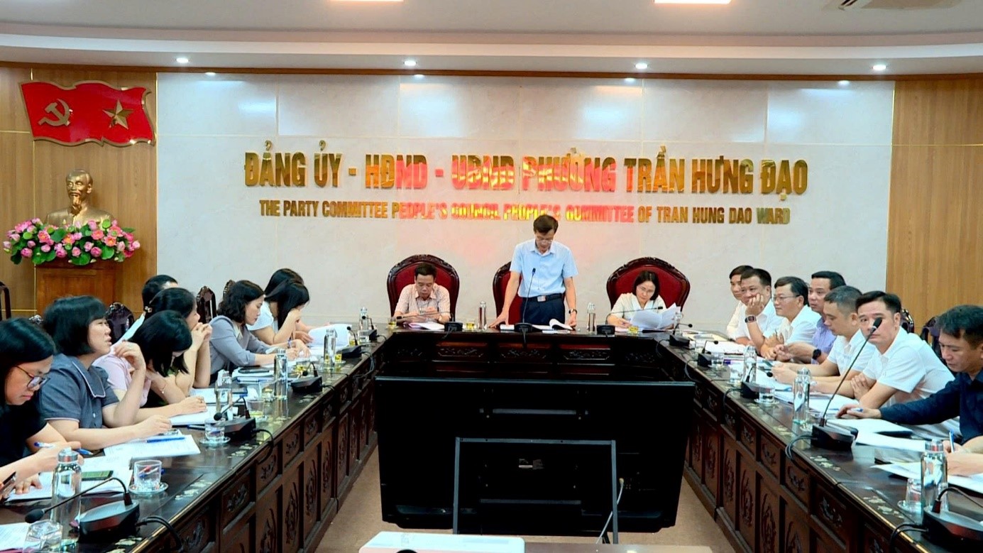 Đảng ủy phường Trần Hưng Đạo: Hội nghị tổng kết công tác tổ chức Đại hội đại biểu Đảng bộ phường Trần Hưng Đạo, lần thứ I, nhiệm kỳ 2025- 2030.